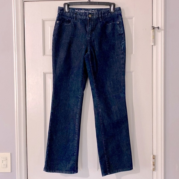 Coldwater Creek Dark Blue Mini Bootcut Leg Natural Fit Jeans - Picture 1 of 10